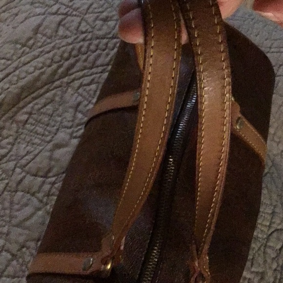 EUC ETRO Burgandy Paisley Cylinder Leather Barrel Shoulder Small Size Bag - Picture 11 of 12